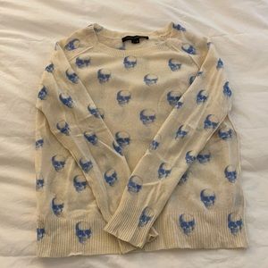 Cashmere blue skull sweater